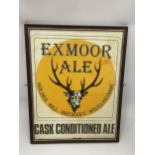 A VINTAGE EXMOOR ALE BREWERANIA FRAMED POSTER