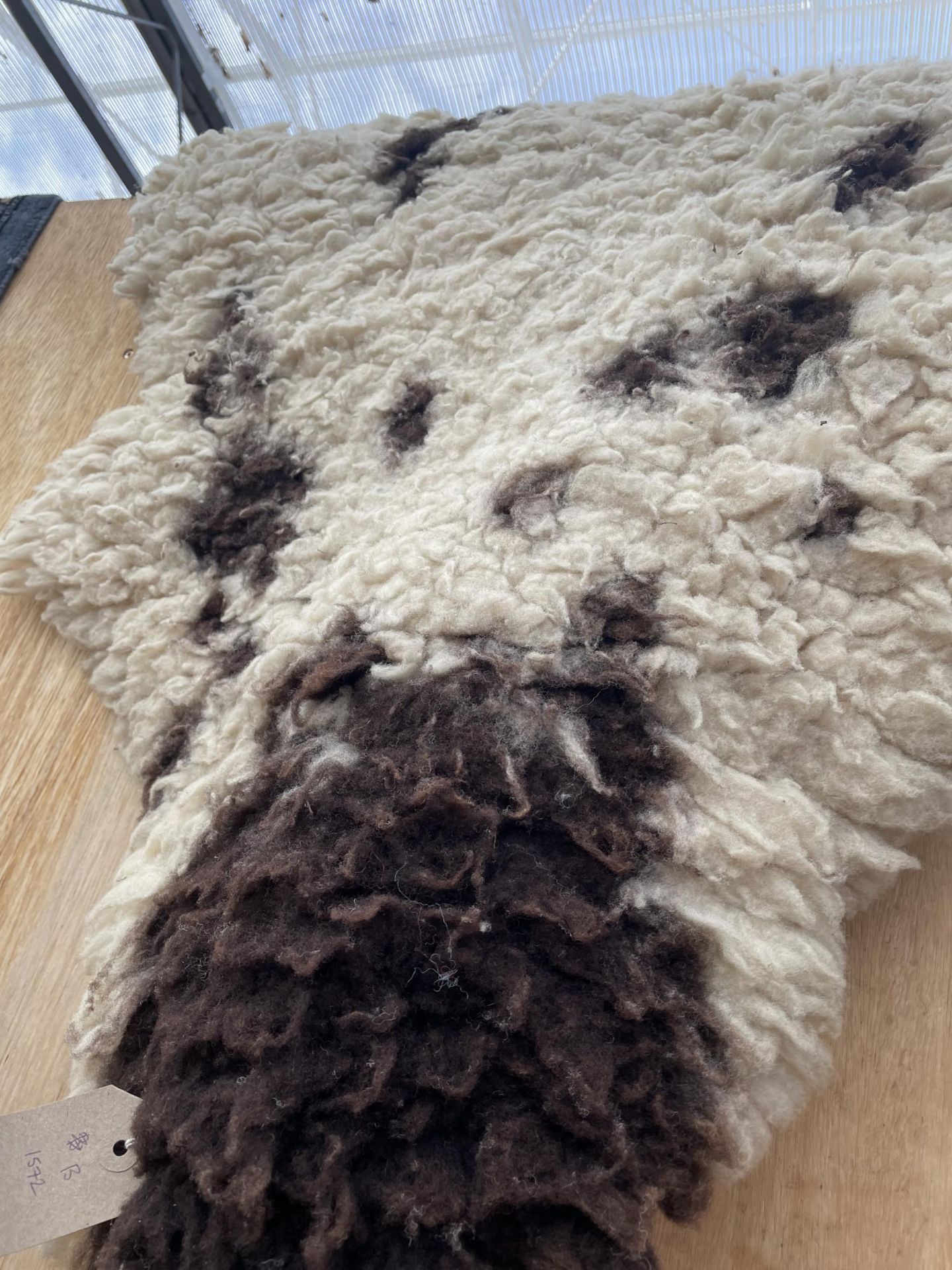 TWO SMALL SHEEPSKIN STYLE RUGS - Image 3 of 3