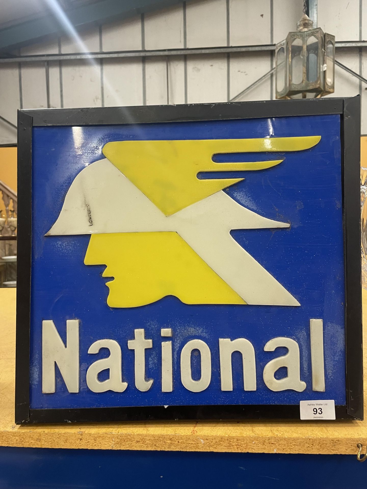 A NATIONAL ILLUMINATED BOX SIGN