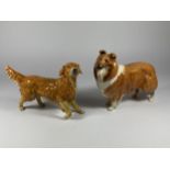 TWO ROYAL DOULTON DOG FIGURES - LOCHINVAR OF LADYPARK AND GOLDEN RETRIEVER