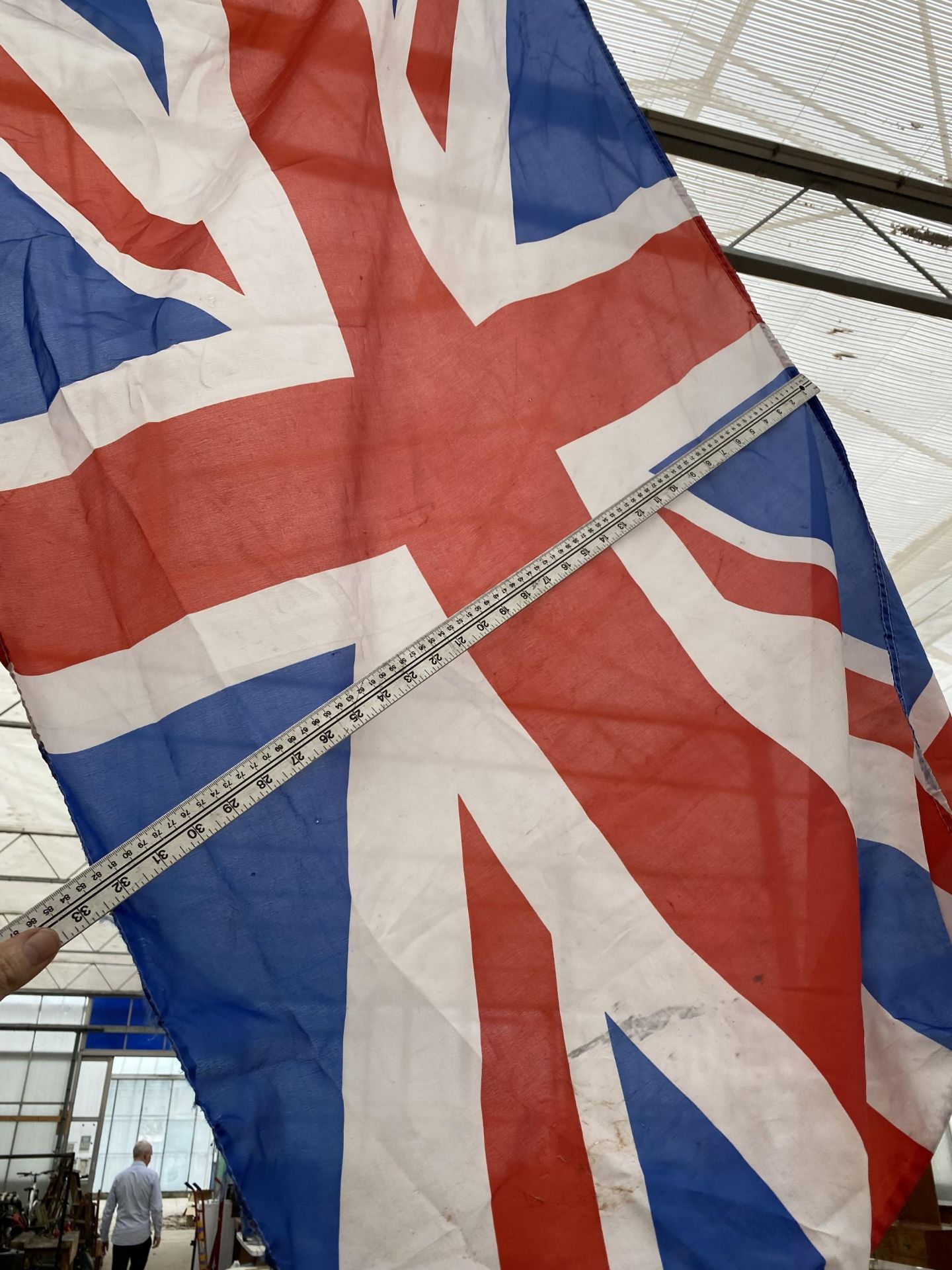 A UNION JACK FLAG WITH PLASTIC POLE - Image 3 of 3