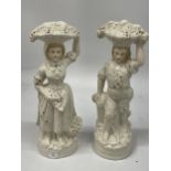 A PAIR OF EARLY STAFFORDSHIRE FIGURES
