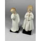 TWO ROYAL DOULTON FIGURES - BEDTIME (A/F) & DARLING