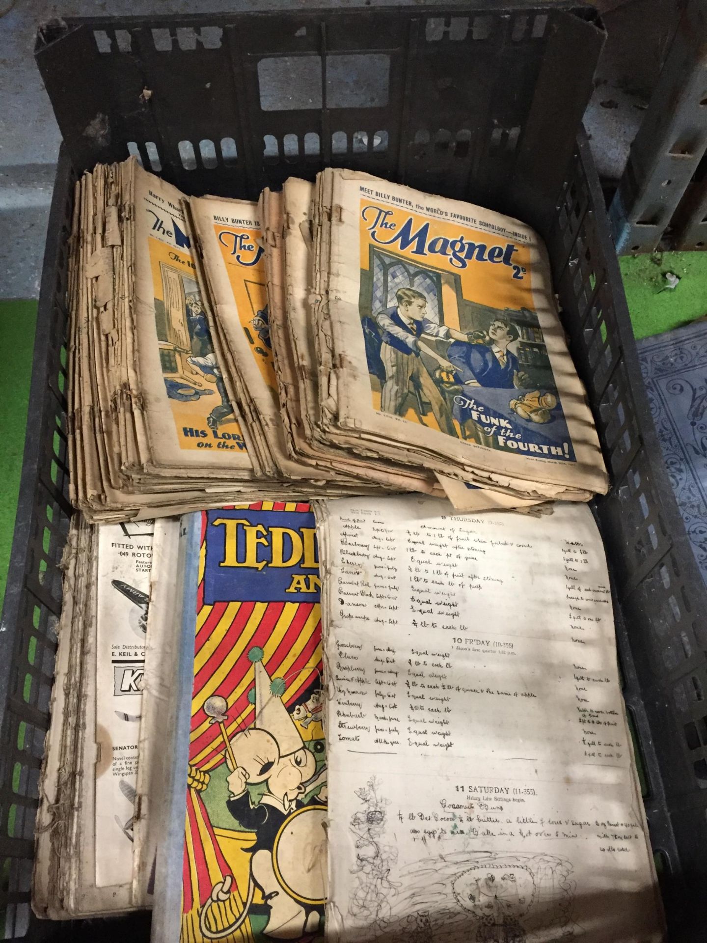 A BUNDLE OF THE MAGNET COMICS WITH BILLY BUNTER TOGETHER WITH A 1934 TEDDY TAILS ANNUAL