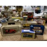 A COLLECTION OF BOXED DIE-CAST CARS TO INCLUDE BURAGO, VANGUARDS, MATCHBOX, ETC