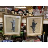 TWO FRAMED PASTEL, WATERCOLOUR AND OIL ON PAPER BY THE FRENCH IMPRESSIONIST ARTIST EDGAR DEGAS "