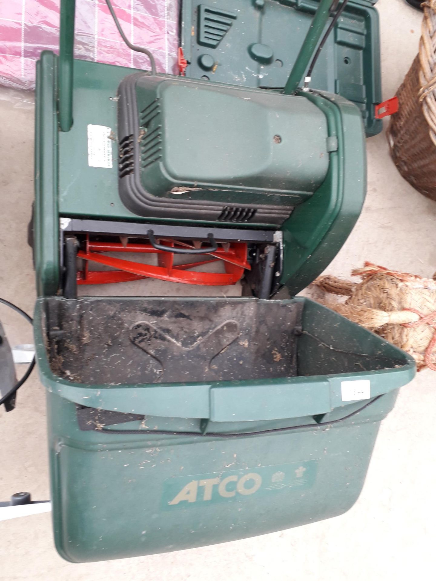 AN ELECTRIC ATCO LAWN MOWER COMPLETE WITH GRASS BOX - Image 2 of 2