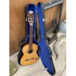 A MOON OF BAHRAIN MODEL NO.SC352 ACOUSTIC GUITAR AND CARRY CASE