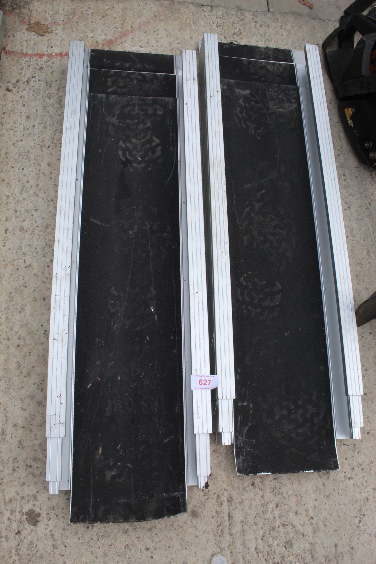 A PAIR OF FOLDING CAR RAMPS NO VAT