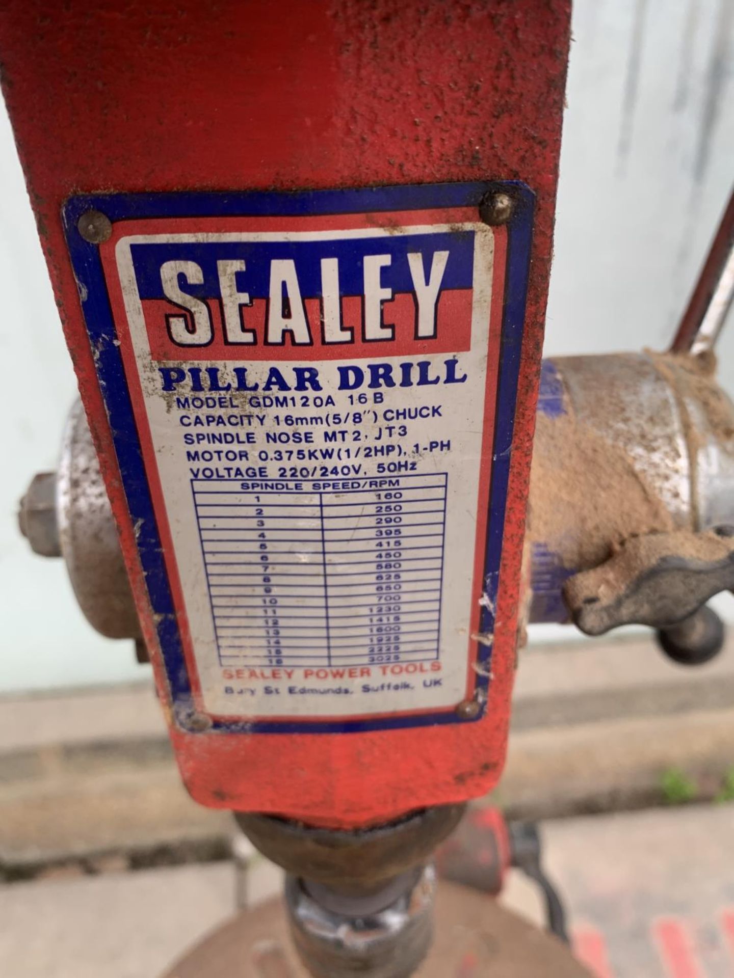 A SEALY GDM120A 16B PILLAR DRILL NO VAT - Image 4 of 4