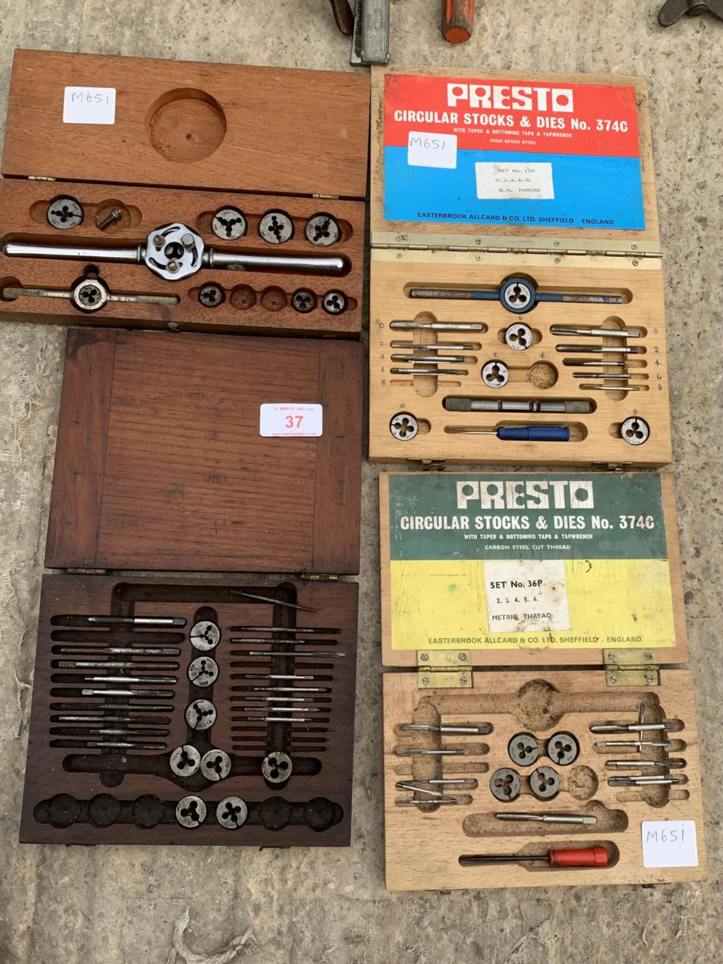 FOUR BOXED TAP AND DIE SETS NO VAT