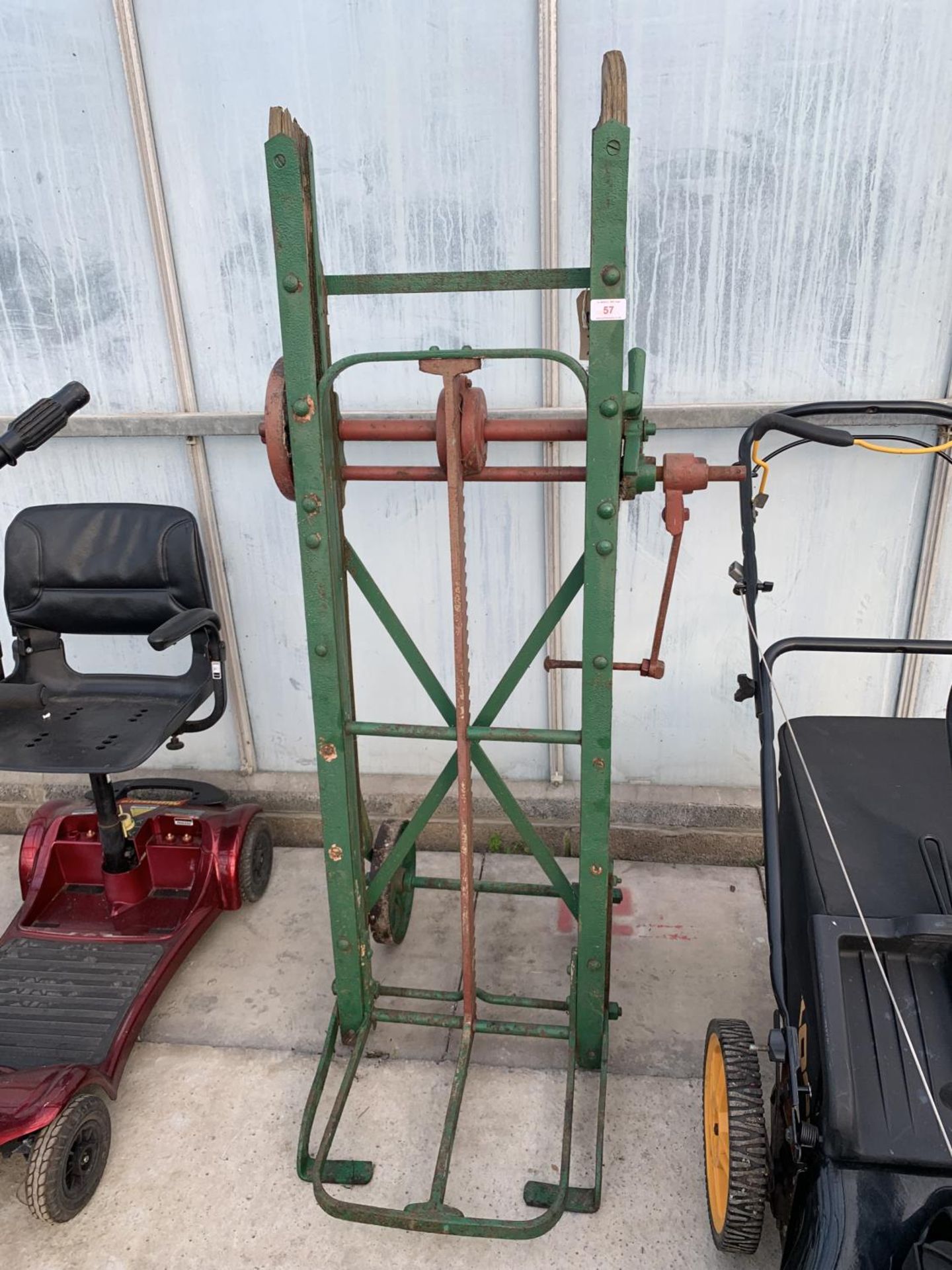 A VINTAGE JOHN COOKE AND SONS LINCOLN RAILWAY STATION BAGGAGE TRUCK NO VAT