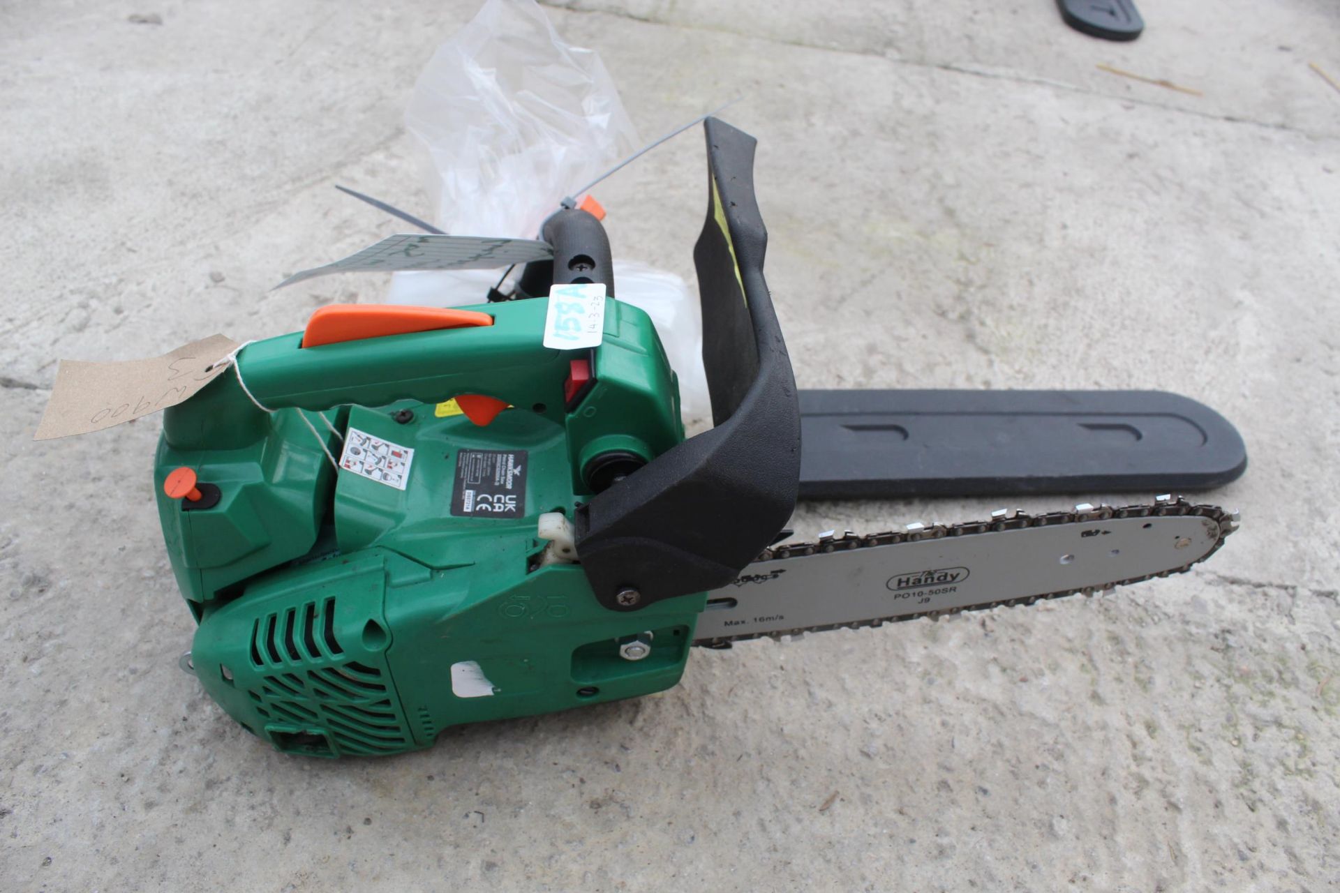 A HAWKSMOOR CHAINSAW HANDY P010 50SR 26CC 12" TOP HANDLE PETROL CHAIN SAW SUPER LIGHT (NEW) NO VAT - Image 2 of 2