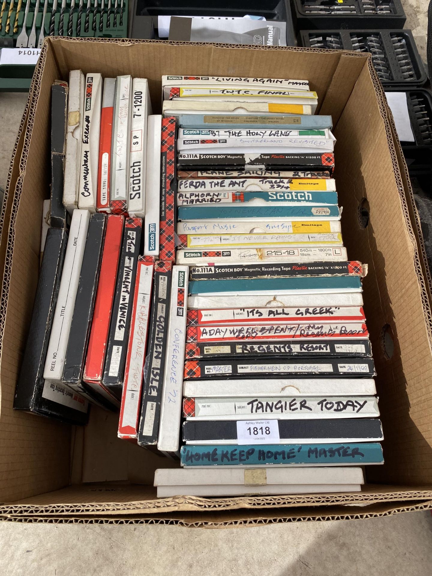 AN ASSORTMENT OF REEL TO REEL TAPES