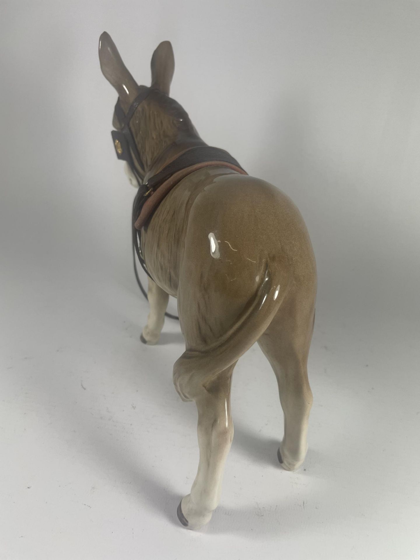 A SYLVAC DONKEY FIGURE WITH LEATHER REIGNS - Image 2 of 4