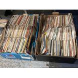 A LARGE QUANTITY OF 45RPM VINYL SINGLE RECORDS FROM 1960'S ONWARDS TO INCLUDE CONWAY TWITTY, JOHN