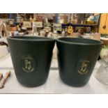 A PAIR OF GREEN PERRIER-JOUET CHAMPAGNE BUCKETS