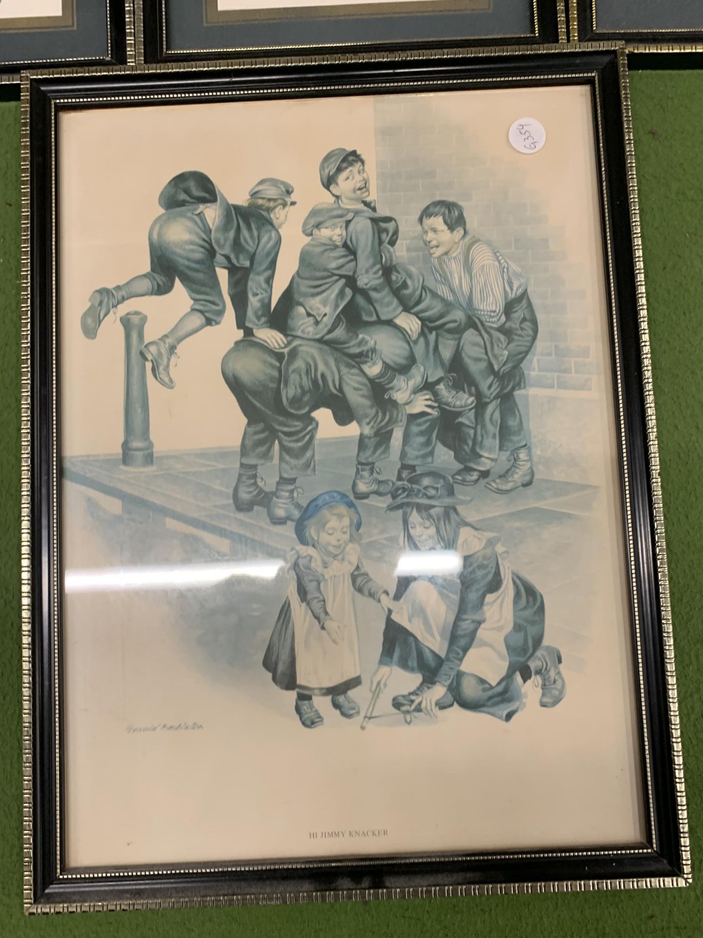 FOUR FRAMED PRINTS BY GERALD EMBLETON DEPICTING VICTORIAN PLAYGROUND DAYS - Image 2 of 5