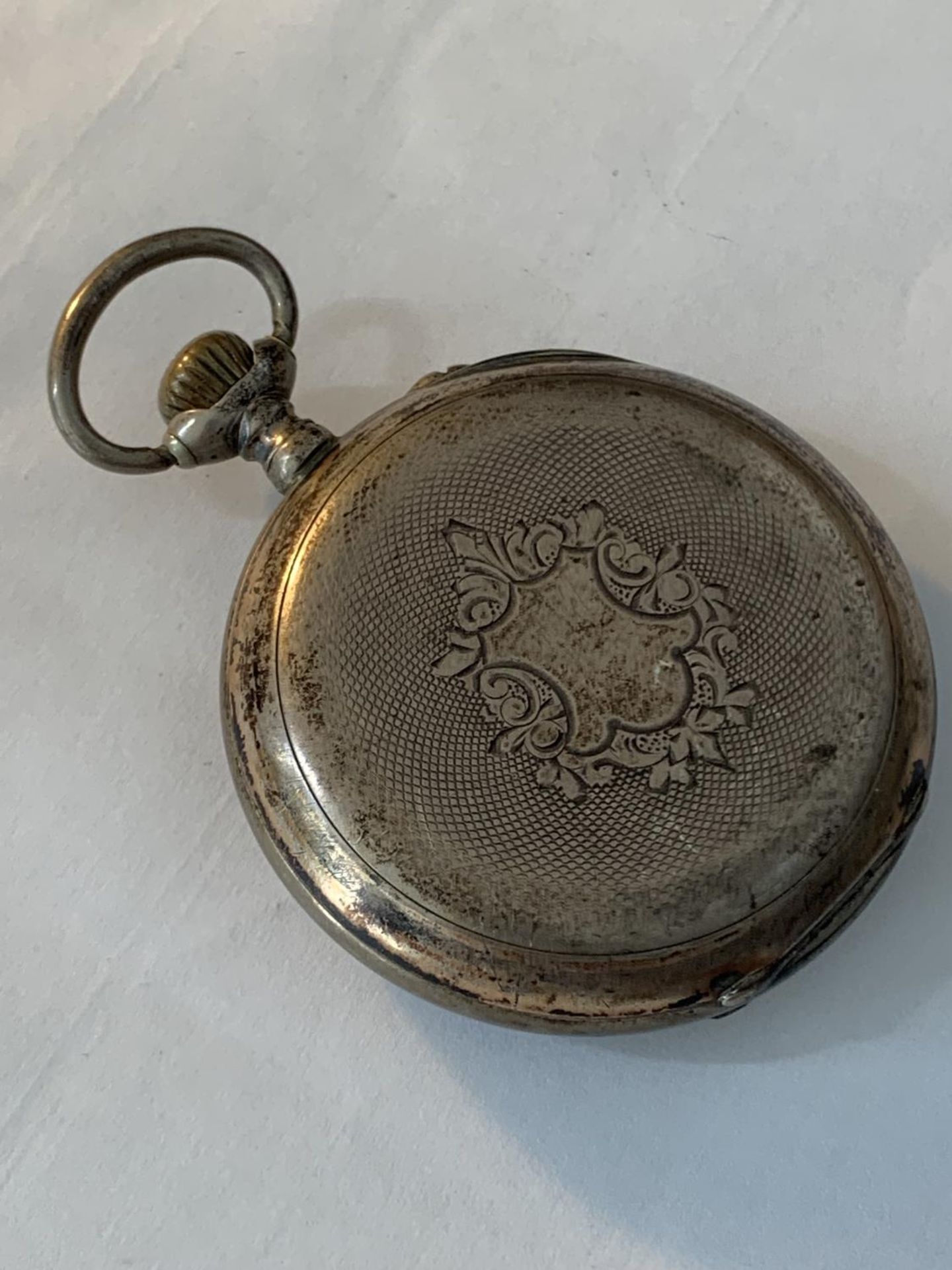 A .800 SILVER POCKET WATCH FOR SPARES OR REPAIR - Image 2 of 4