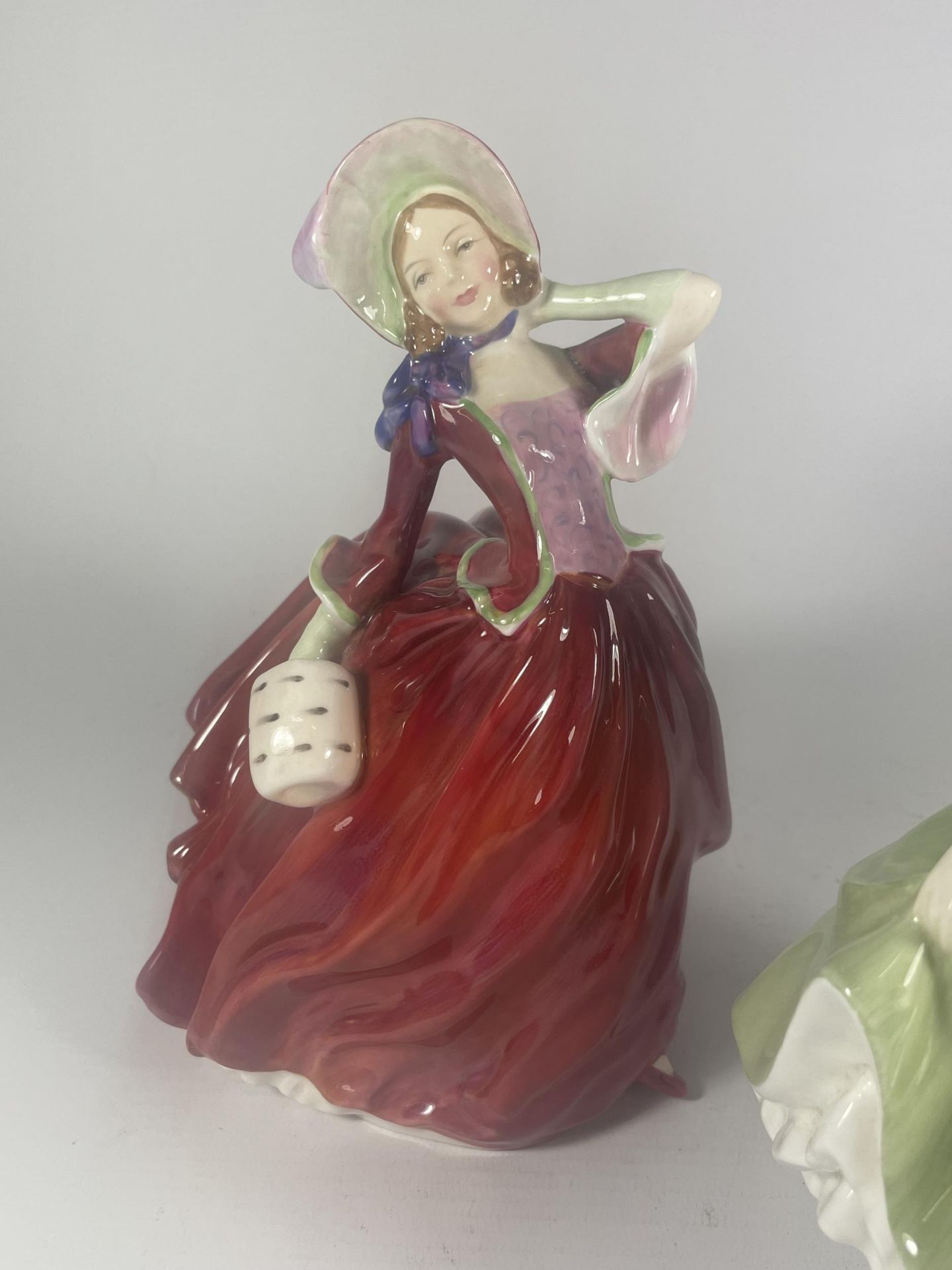 TWO ROYAL DOULTON LADY FIGURES - FAIR LADY (SECONDS) HN2193 & AUTUMN BREEZES HN1934 - Image 3 of 5