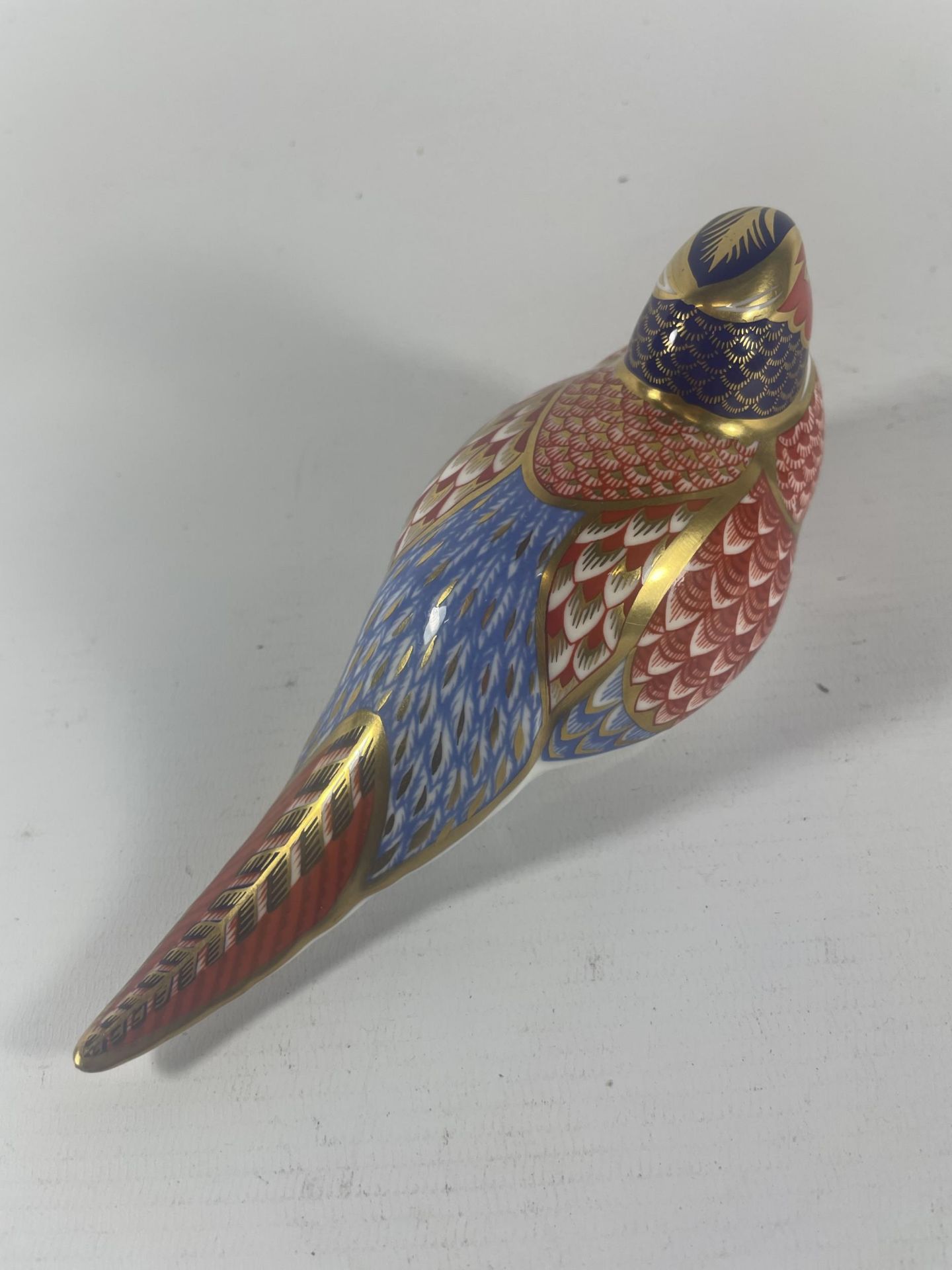 A ROYAL CROWN DERBY PHEASANT PAPERWEIGHT WITH SILVER STOPPER - Image 3 of 4