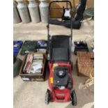 A MOUNTFIELD HP414 PETROL LAWN MOWER COMPLETE WITH GRASS BOX