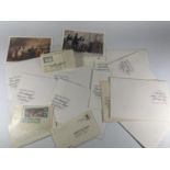 USA 1976 REVOLUTION BICENTENNIAL MINIATURE SHEET X 11 , PLUS UNMOUNTED MINT STAMPS IN ENVELOPES . SG