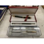 THREE BOXED PENS TO INCLUDE A PARKER