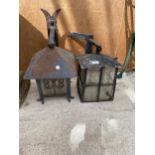 TWO VINTAGE COURTYARD LIGHT FITTINGS