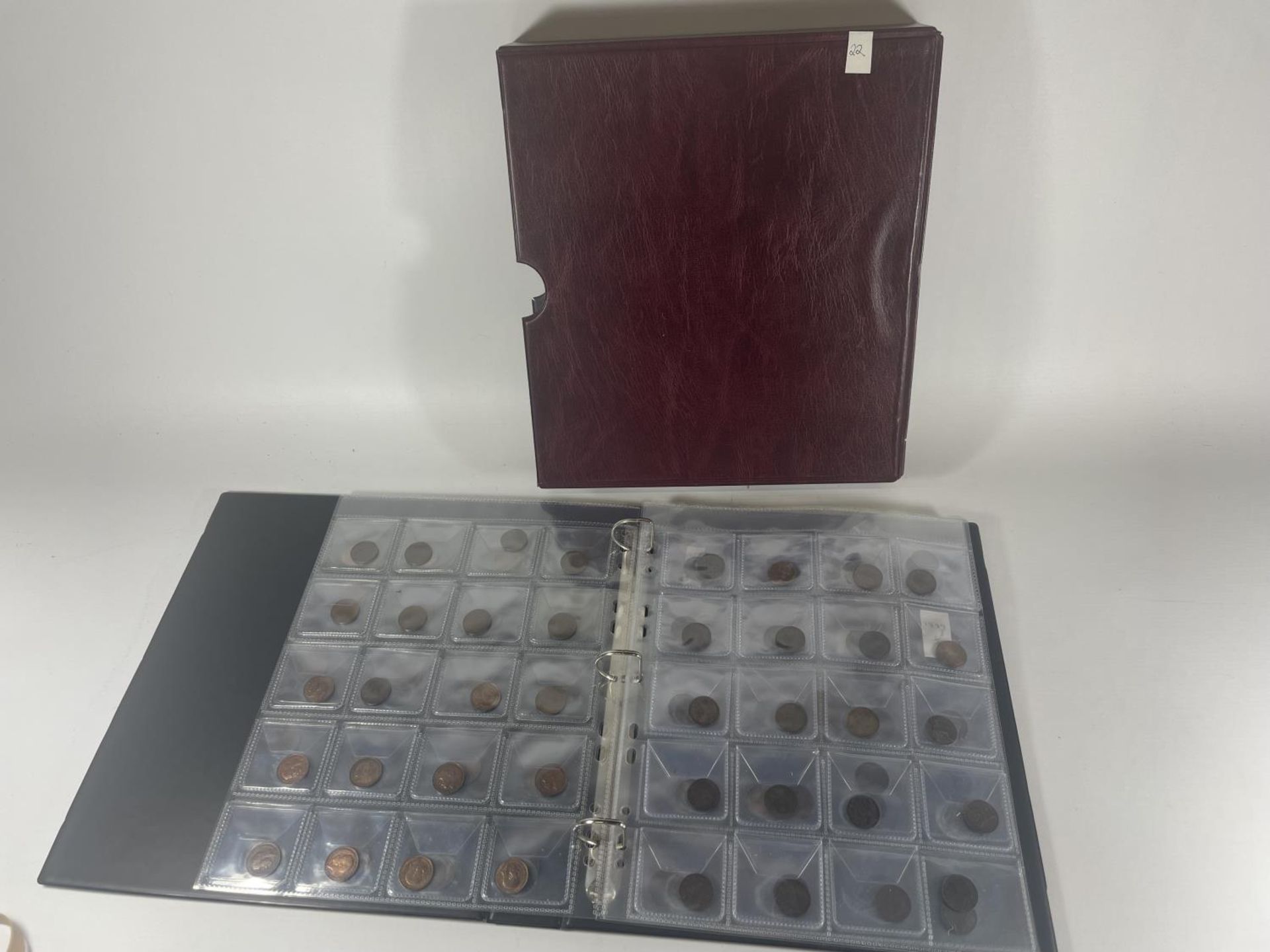 THE BOXED COIN ALBUM FEATURING A UK COLLECTION OF 1/4D’S , QV – QE11 , MANY FINE EXAMPLES NOTED