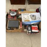 AN ASSORTMENT OF HOUSEHOLD CLEARANCE ITEMS TO INCLUDE BOOKS AND A FOOD PROCESSOR ETC