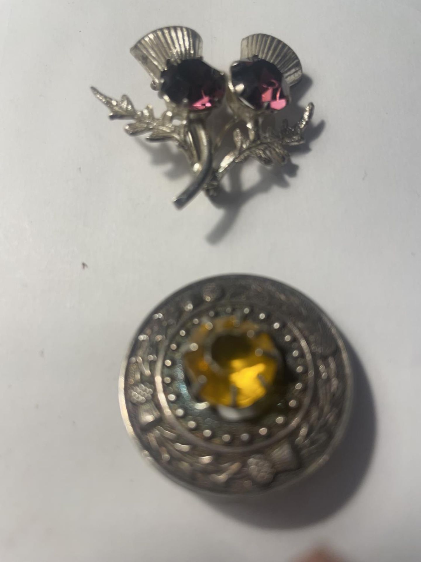 FOUR SILVER THISTLE BROOCHES - Image 3 of 3