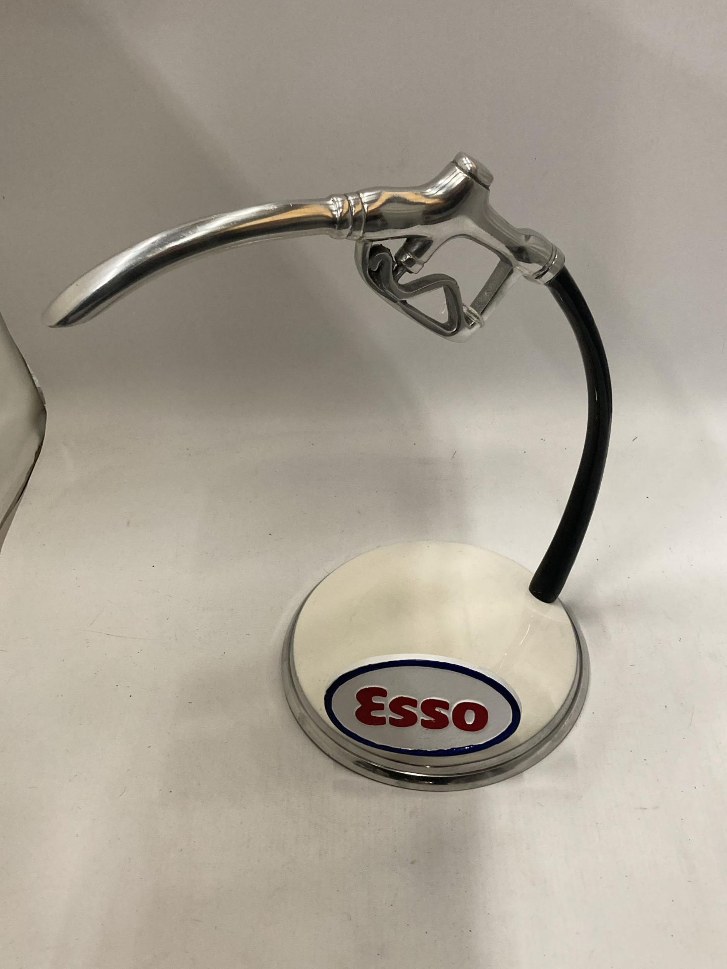 A CHROME ESSO PETROL PUMP HANDLE HEIGHT 32CM