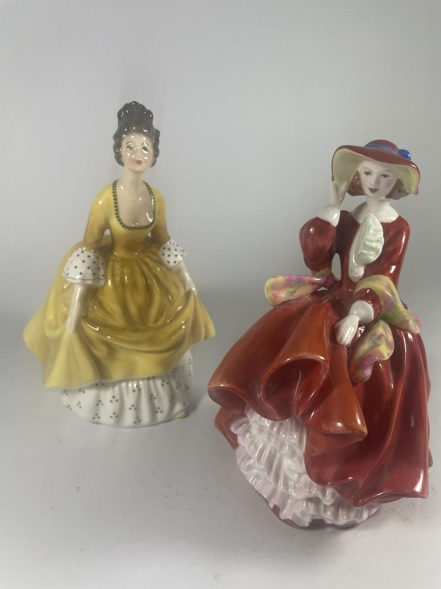 TWO ROYAL DOULTON LADY FIGURES - CORALIE HN2307 & TOP O' THE HILL