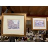 TWO FRAMED PRINTS OF KNUTSFORD ONE BEING A LIMITED EDITION 544/850 AND SIGNED