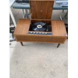 A TEAK 'HIS MASTERS VOICE' RADIOGRAM WITH GARRARD RECORD DECK