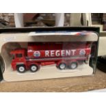 A BOXED CORGI MODEL FUELLING THE FIFTY GUY INVINCIBLE TANKER REGENT OIL COMPANY