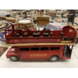 A TIN PLATE LONDON DOUBLE DECKER OPEN TOP BUS