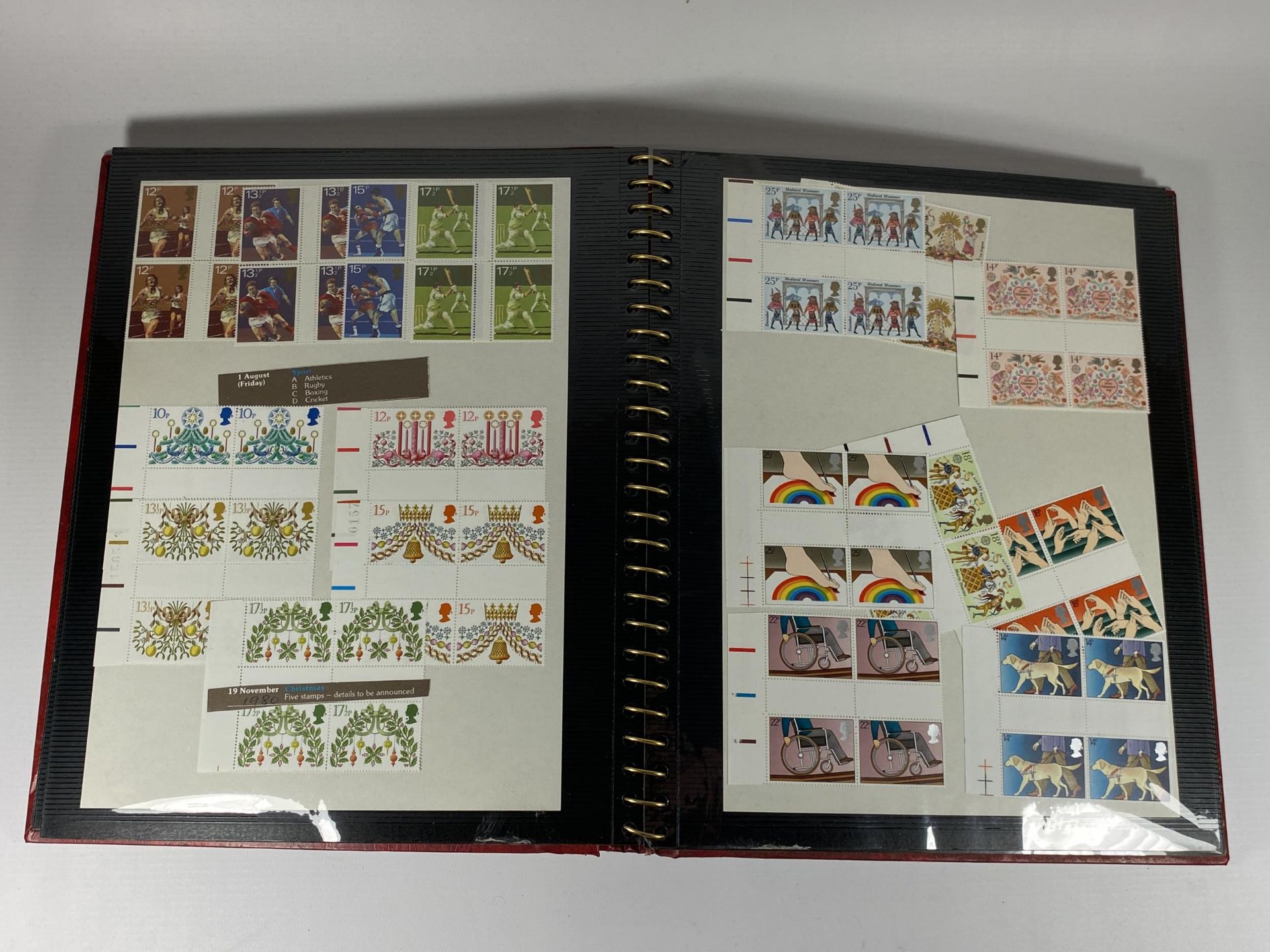 A STAMP ALBUM CONTAINING A LARGE QUANTITY OF BRITISH MINT STAMPS - Image 5 of 10