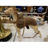 A LARGE MELBA WARE MODEL OF A GREYHOUND HEIGHT 30CM - A/F LEG HAS BEEN BROKEN