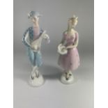 TWO ROYAL DOULTON FIGURES - COLUMBINE HN2185 & HARLEQUIN HN2186