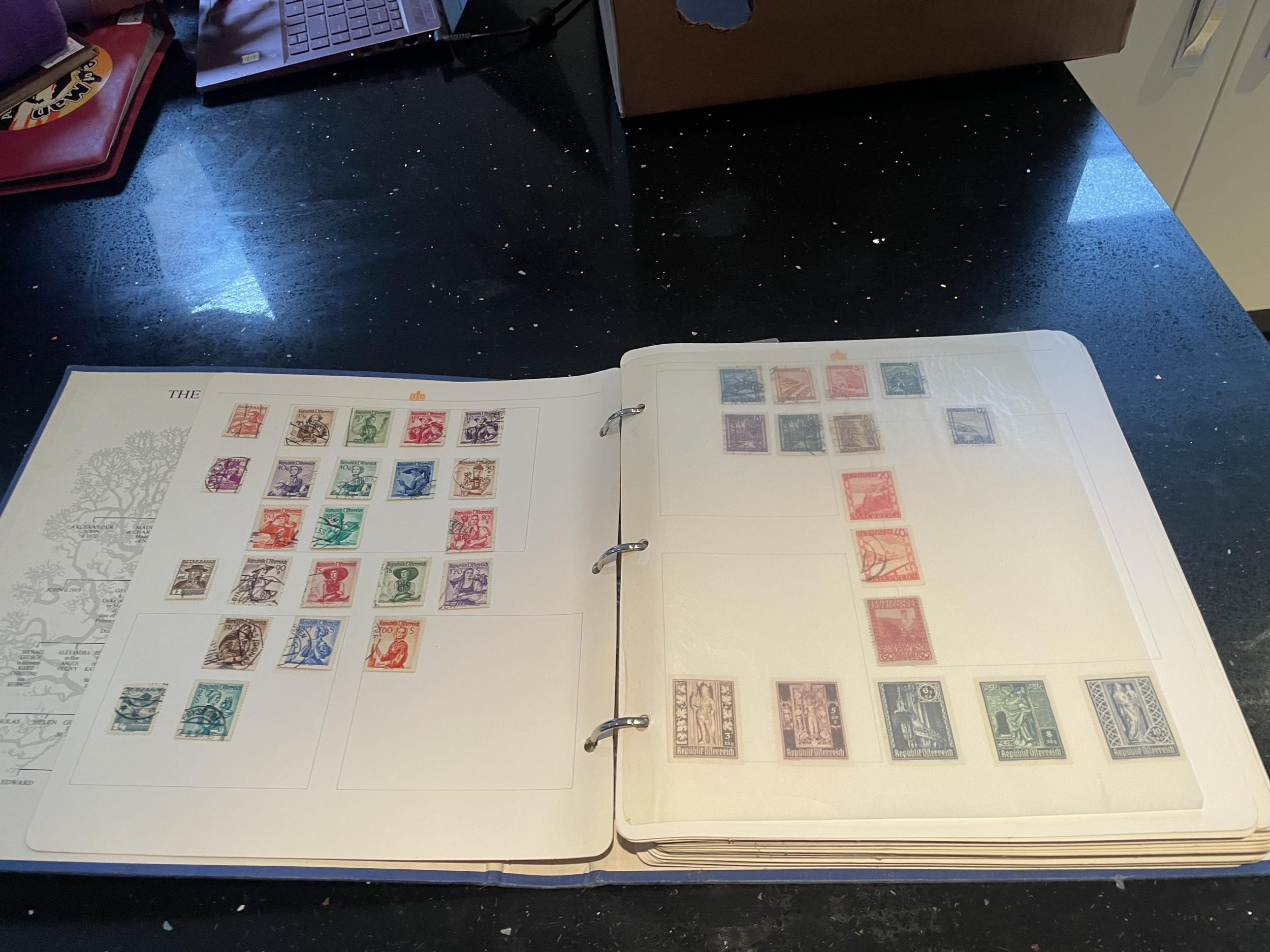 THE ROYAL FAMILY STAMP ALBUM OF WORLD STAMPS - HUNGARY, CUBA, POLAND ETC - Image 3 of 7
