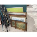 AN ASSORTMENT OF FRAMED PRINTS AND PICTURES TO INCLUDE TWO SIGNED PRINTS