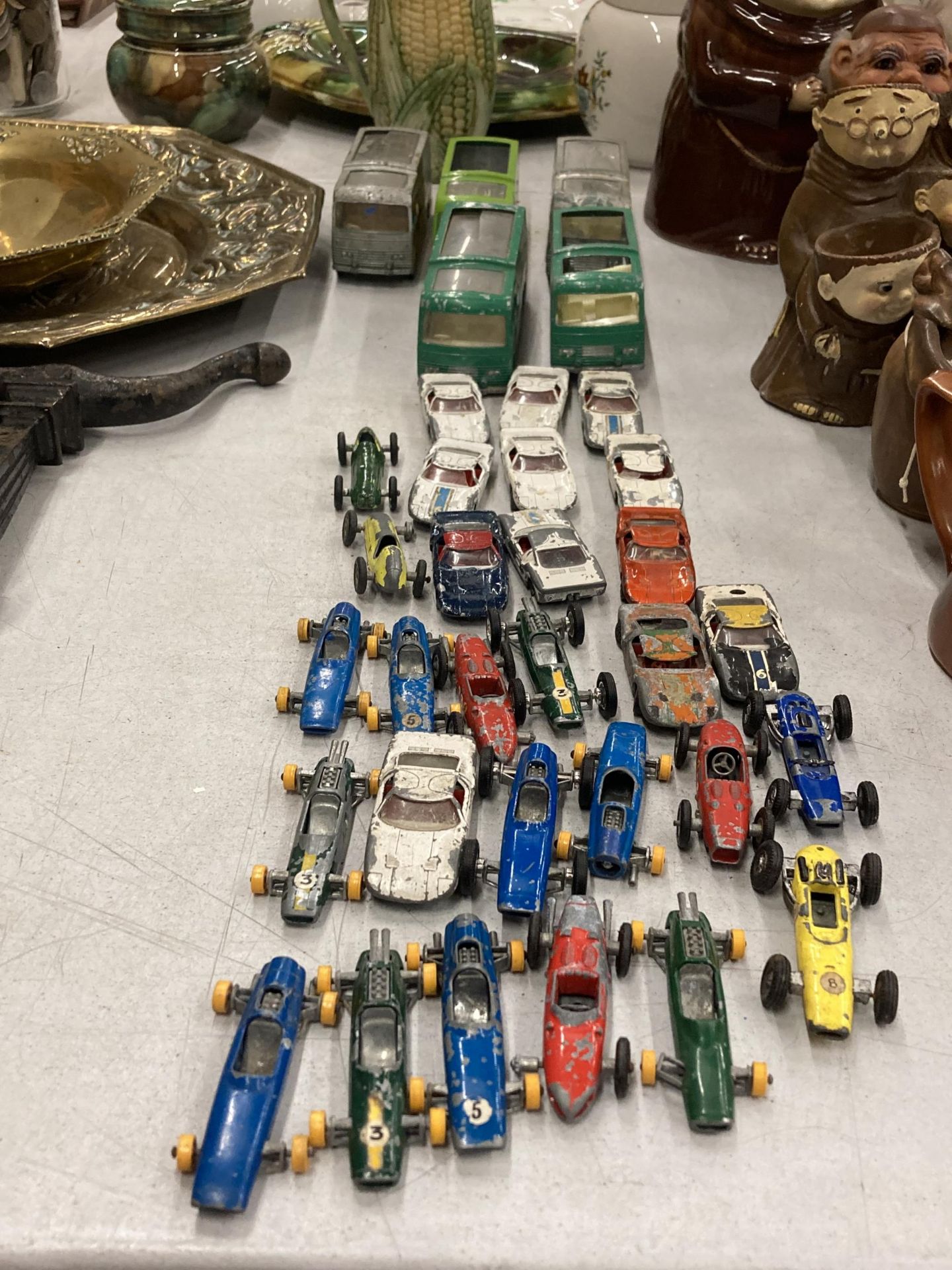 A QUANTITY OF VINTAGE 1960'S LESNEY FORMULA 1 CARS, TRUCKS, ETC - Image 4 of 4