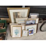 AN ASSORTMENT OF FRAMED PRINTS AND PICTURES