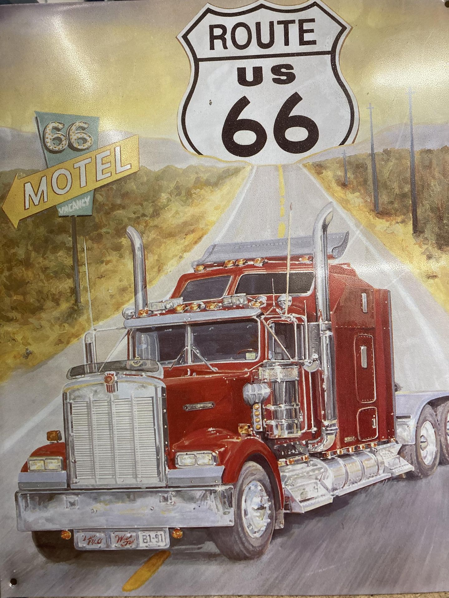 A ROUTE 66 TIN SIGN 38CM X 30CM - Image 2 of 2