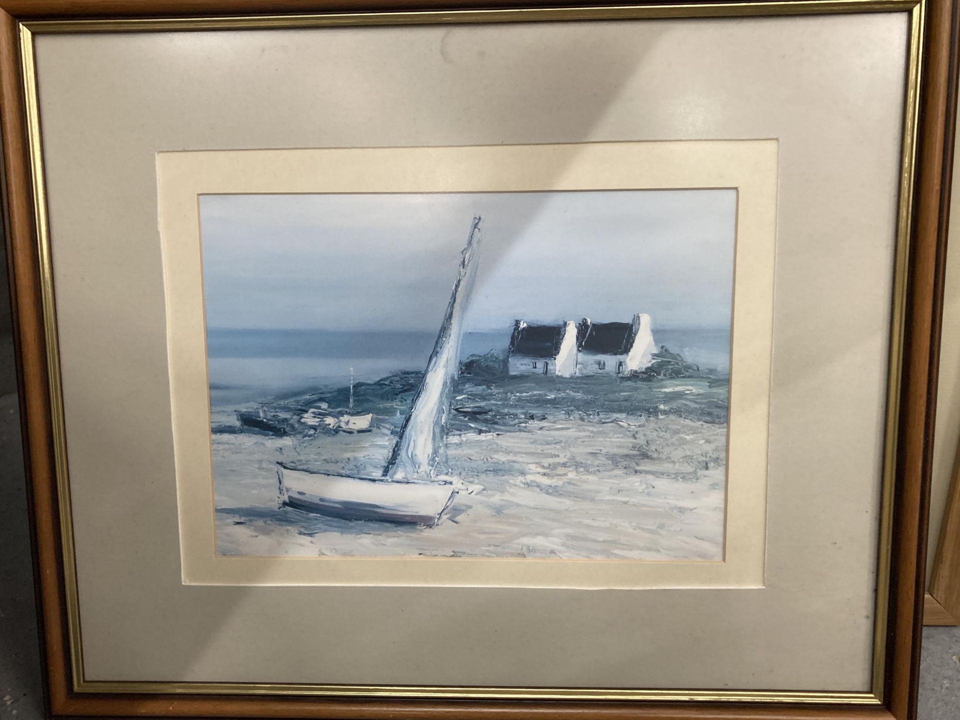 THREE FRAMED PRINTS TO INCLUDE ONE OF BOATS - Image 3 of 5