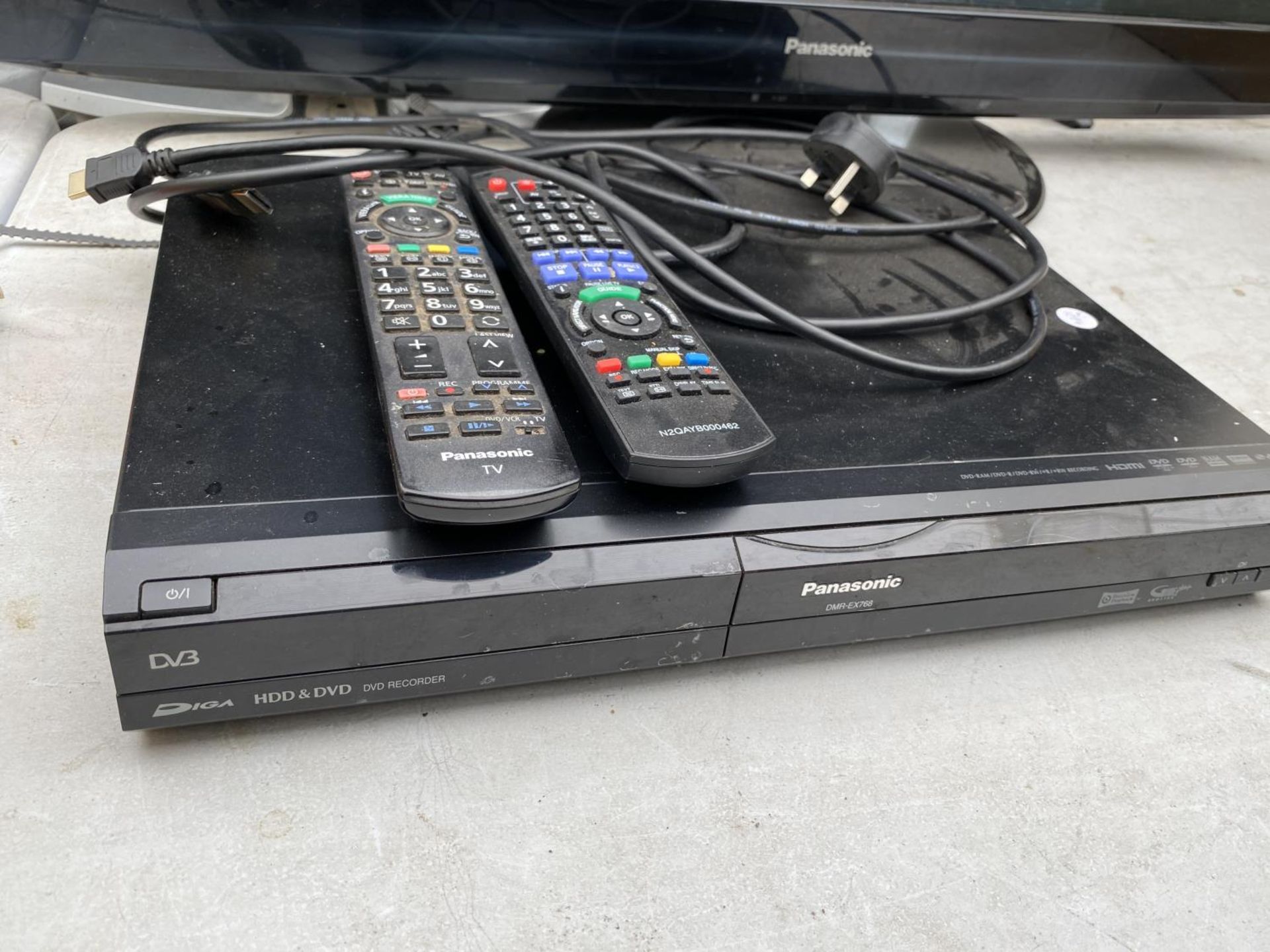 A PANASONIC 42" TELEVISION WITH PANASONIC DVD PLAYER AND TWO REMOTE CONTROLS - Image 2 of 2