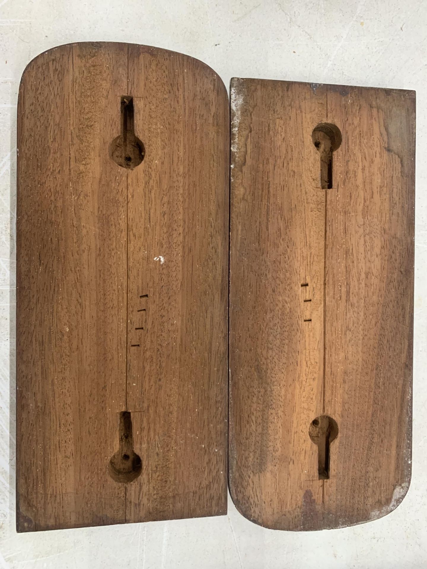 TWO VINTAGE MAHOGANY DOOR FINGER PLATES - Image 2 of 2