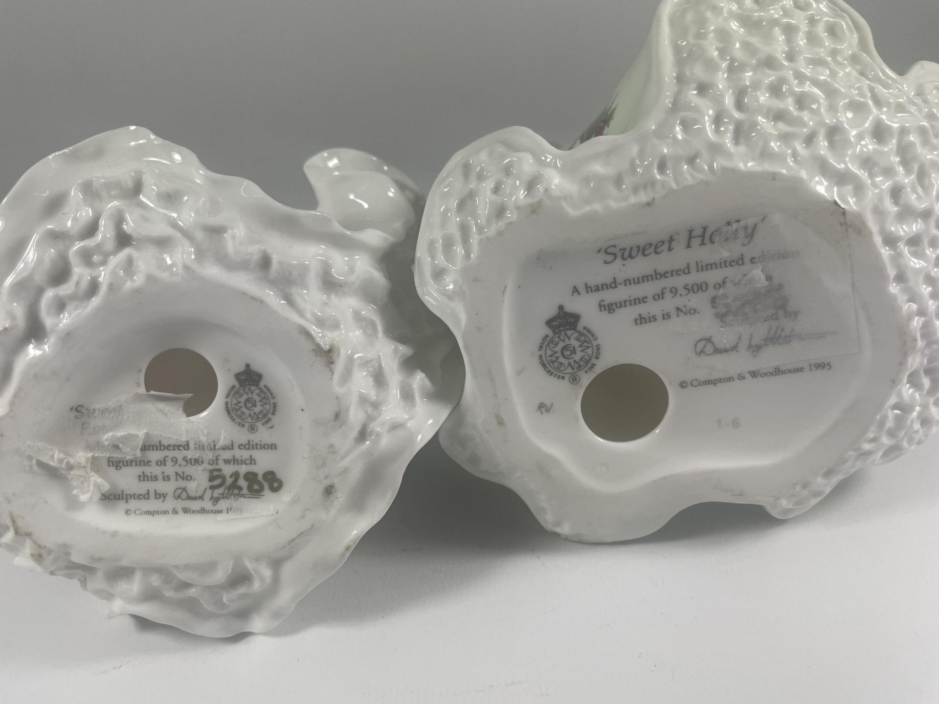 TWO ROYAL WORCESTER FIGURES - SWEET HOLLY & FURTHER LIMITED EDITION FIGURE - Image 5 of 5